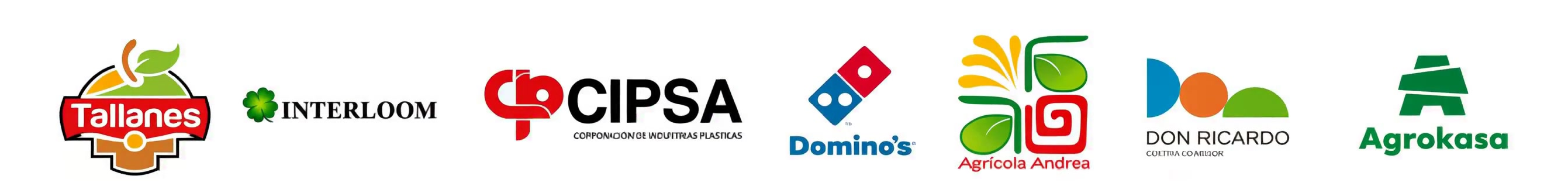 Logotipos de clientes de la fila superior